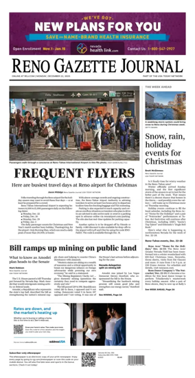 Cover of Reno Gazette Journal