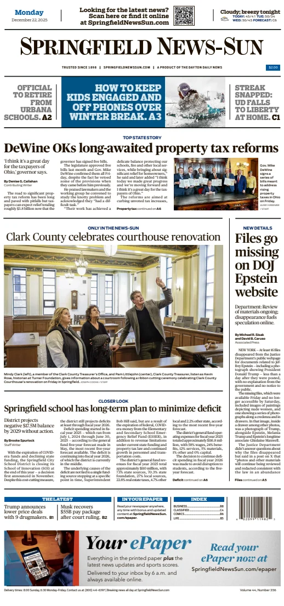 Cover of Springfield News-Sun