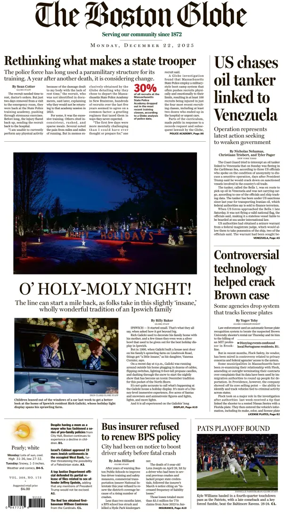 Cover of The Boston Globe
