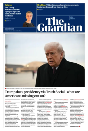 Cover of The Guardian (USA)