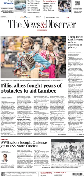 Cover of The News & Observer