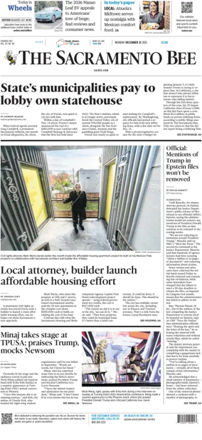 Cover of The Sacramento Bee