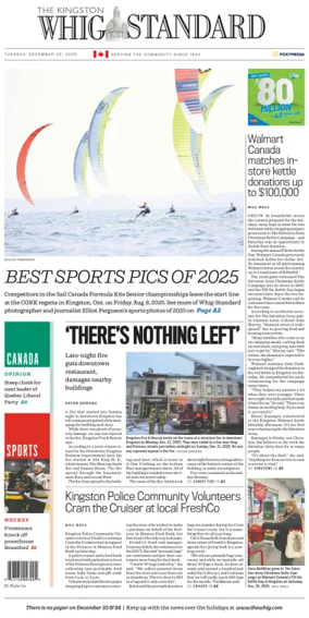 Cover of Kingston Whig-Standard