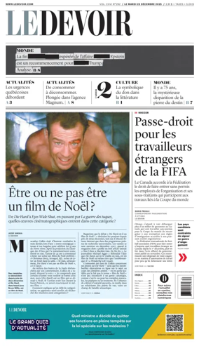 Cover of Le Devoir
