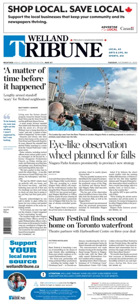 Cover of The Welland Tribune