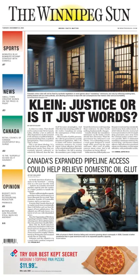 Cover of Winnipeg Sun