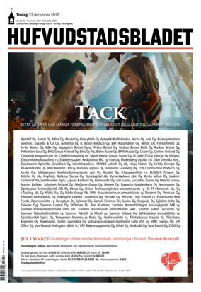 Cover of Hufvudstadsbladet