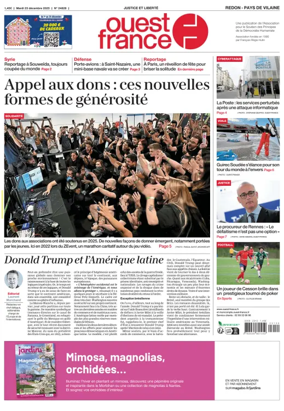 Cover of Ouest France (Redon / Pays de Vilaine)