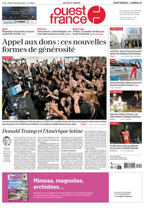 Cover of Ouest-France (Saint-Brieuc Lamballe)