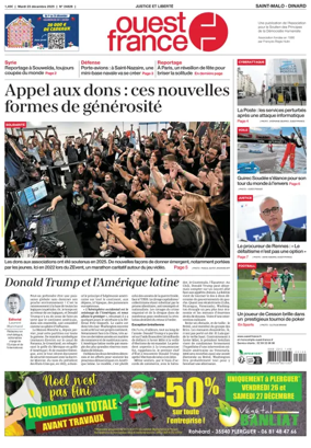 Cover of Ouest France (Saint-Malo)