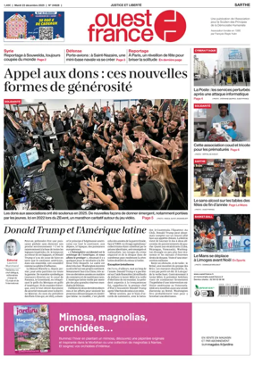 Cover of Ouest France (Sarthe)