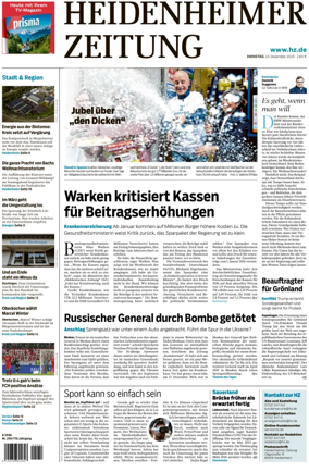 Cover of Heidenheimer Zeitung