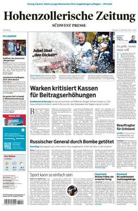 Cover of Hohenzollerische Zeitung