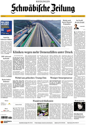 Cover of Schwabische Zeitung (Riedlingen)