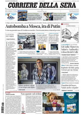 Cover of Corriere della Sera 