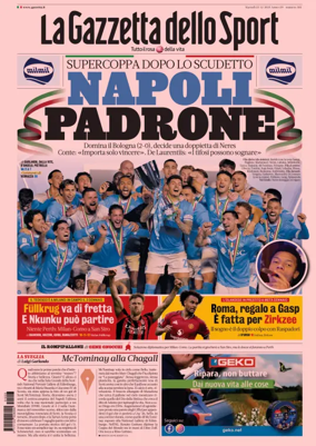 Cover of La Gazzetta dello Sport 
