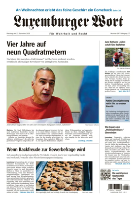 Cover of Luxemburger Wort
