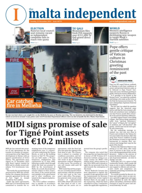 Cover of Malta Independent