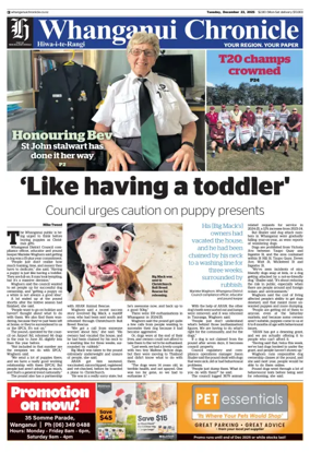 Cover of Wanganui Chronicle