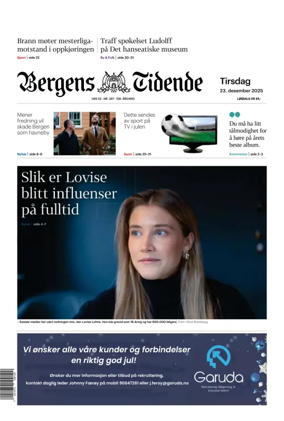 Cover of Bergens Tidende