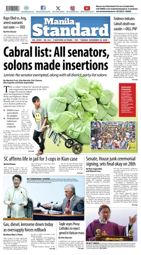 Cover of Manila Standard
