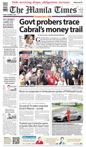 Cover of Manila Times