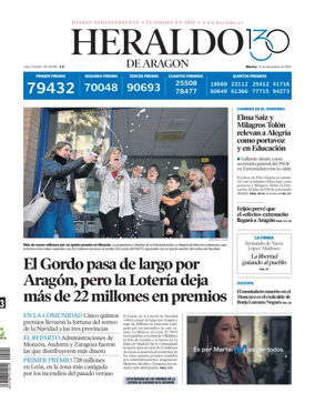 Cover of Heraldo de Aragon