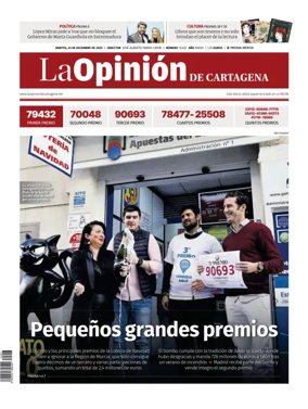 Cover of La Opinion de Murcia (Cartagena)