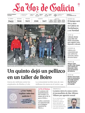 Cover of La Voz de Galicia (Barbanza)