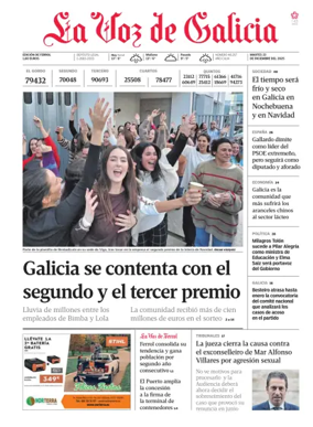 Cover of La Voz de Galicia (Ferrol)