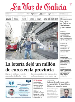 Cover of La Voz de Galicia (Lugo)