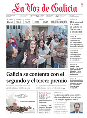 Cover of La Voz de Galicia (Ourense)