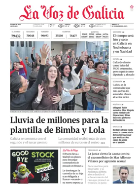 Cover of La Voz de Galicia (Vigo)