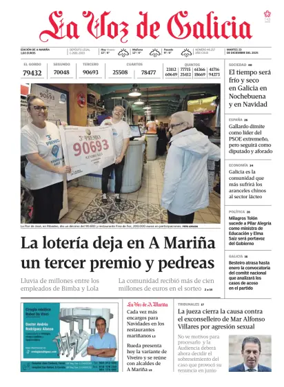 Cover of La Voz de Galicia (Viveiro)