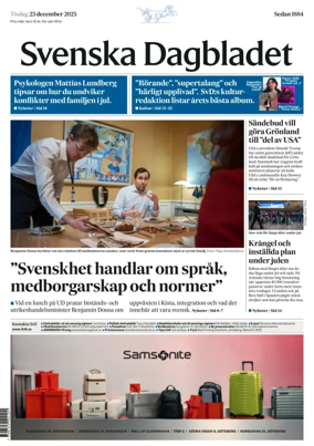 Cover of Svenska Dagbladet