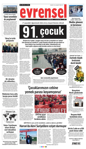 Cover of Evrensel Gazetesi