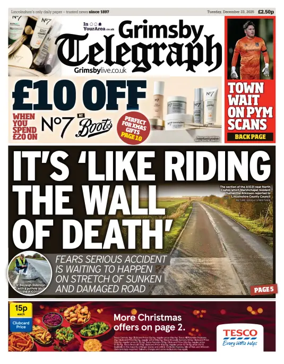 Cover of Grimsby Telegraph