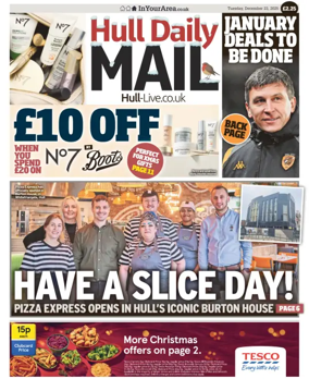 Cover of Hull Daily Mail