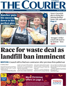 Cover of The Courier & Advertiser (Perth and Perthshire Edition)