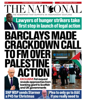 Cover of The National (Scotland)