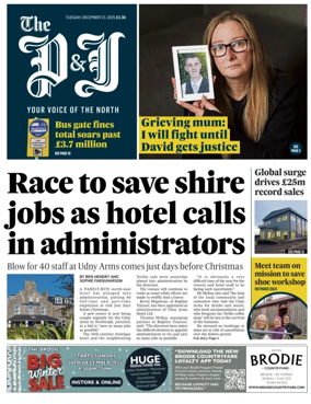 Cover of The Press and Journal (Aberdeenshire)