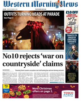 Cover of Western Morning News