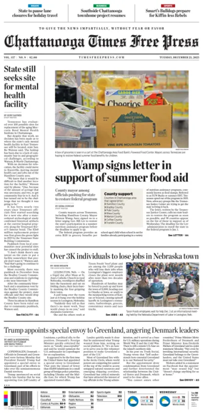 Cover of Chattanooga Times Free Press