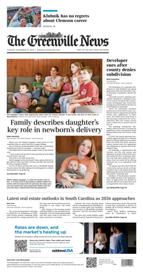Cover of The Greenville News