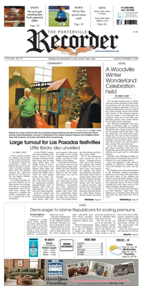 Cover of Porterville Recorder