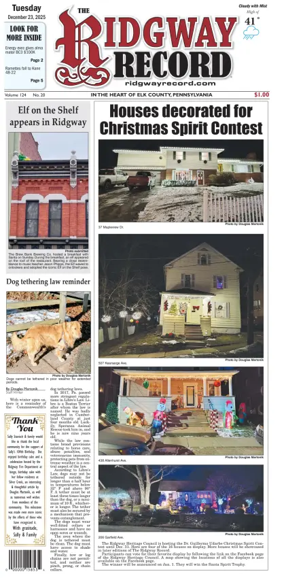 Cover of Ridgway Record