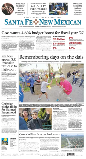 Cover of Santa Fe New Mexican