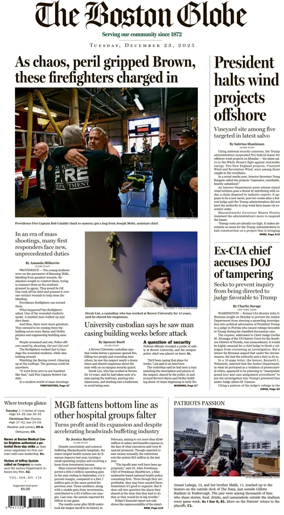 Cover of The Boston Globe