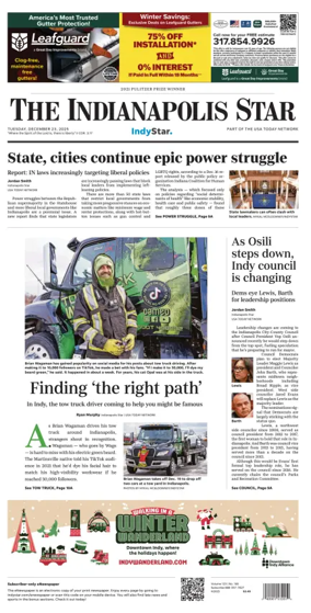 Cover of The Indianapolis Star