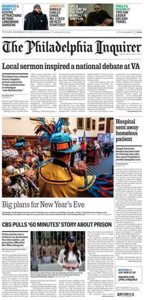 Cover of The Philadelphia Inquirer